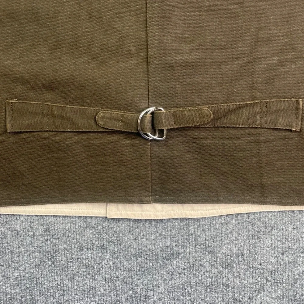 Frontier Classics Vest Mens 2XL Brown Double Breasted Western Steampunk Canvas
